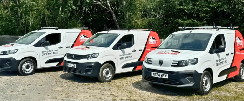 Our fleet of gutter cleaning vehicles in Watlington